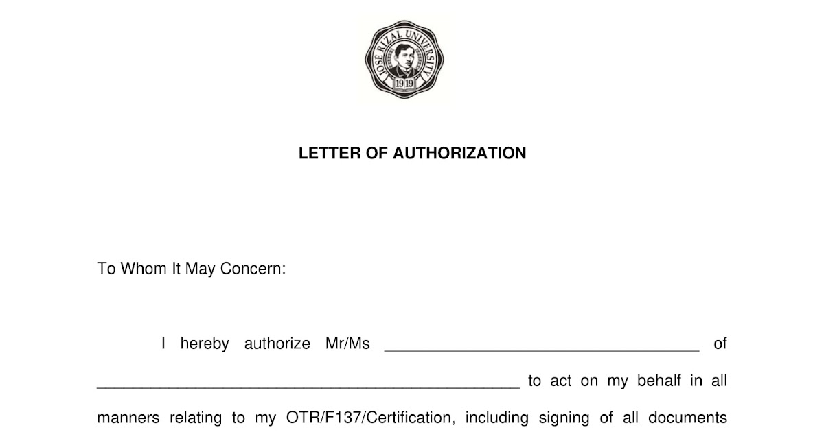 49 Notarized Authorization Letter Sample Philippines 2337