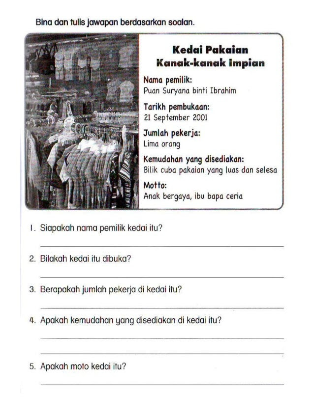 Soalan Ujian Bahasa Melayu Pemahaman Tahun 5 - Contoh 49
