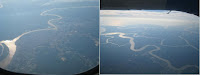 meandering rivers from the air Batang Rajang (Rajang River) from the air