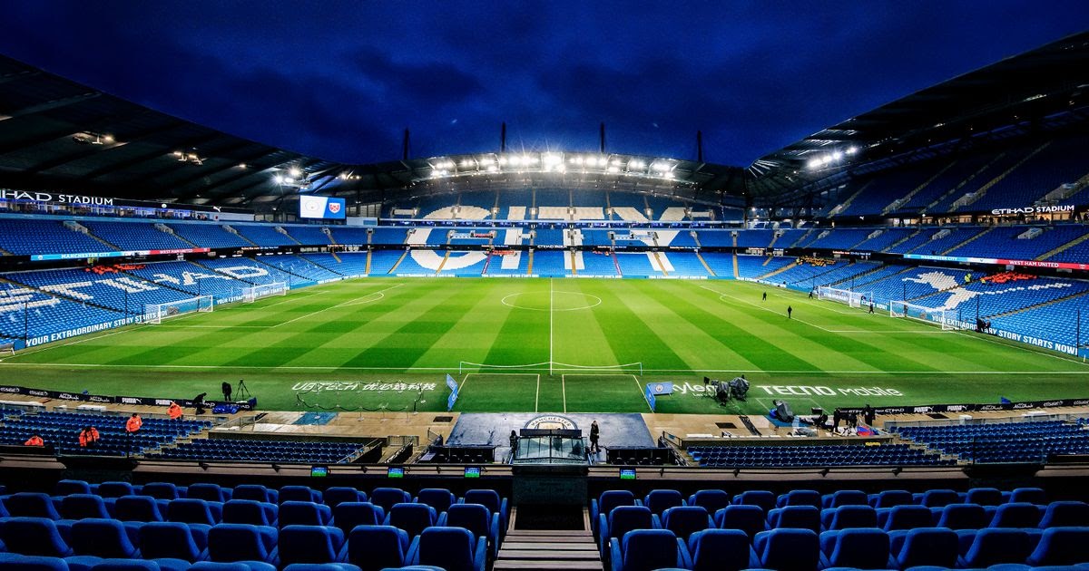 Manchester City Stadium Background Aerial View Of