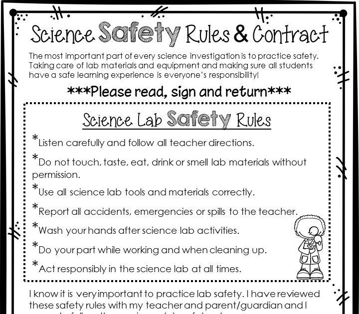 Science Lab Safety Rules Worksheet Answer Key - worksheet