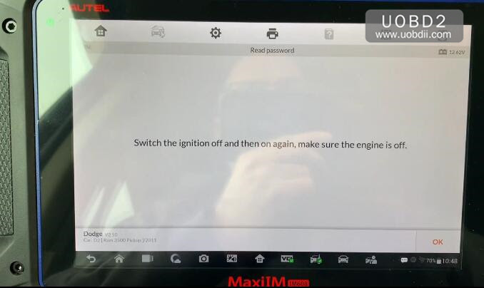 Autel MaxiIM608 leggere il codice PIN per Dodge di Smart Key (6)