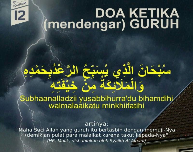 Doa Ketika Hujan Lebat Dan Petir - Kumpulan Doa