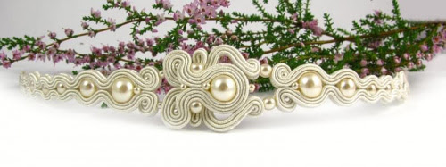 Bransoletka ślubna soutache Bransoletka ślubna soutache