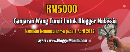Wang Tunai RM5000 untuk Blogger