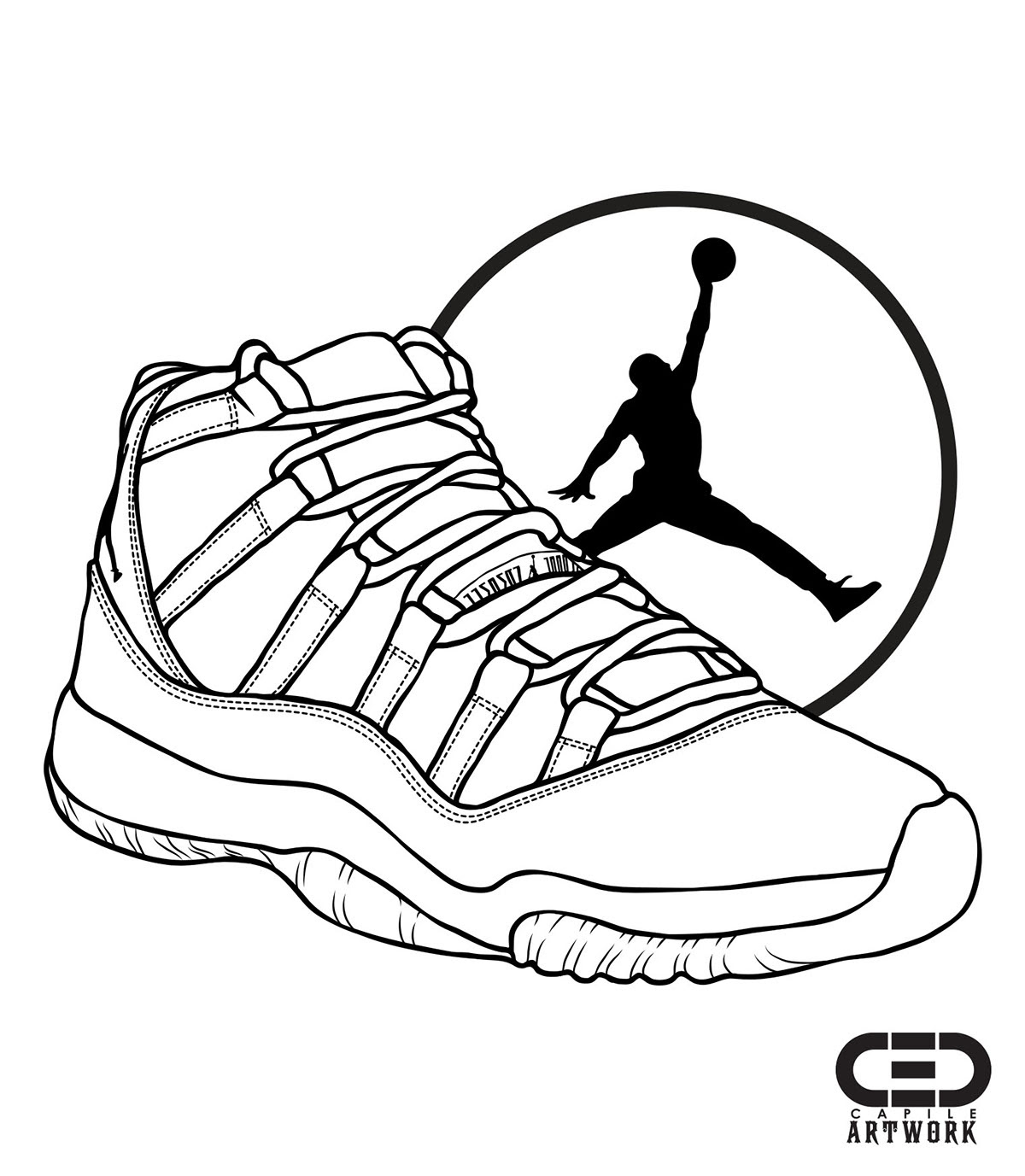 Easy Cartoon Jordans / Michael Jordan Shoes Drawing | Free download on