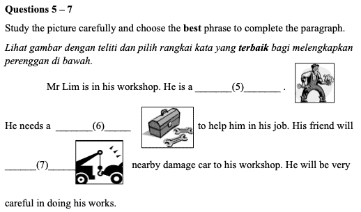 Soalan Bahasa Inggeris Tahun 4 Format Baru