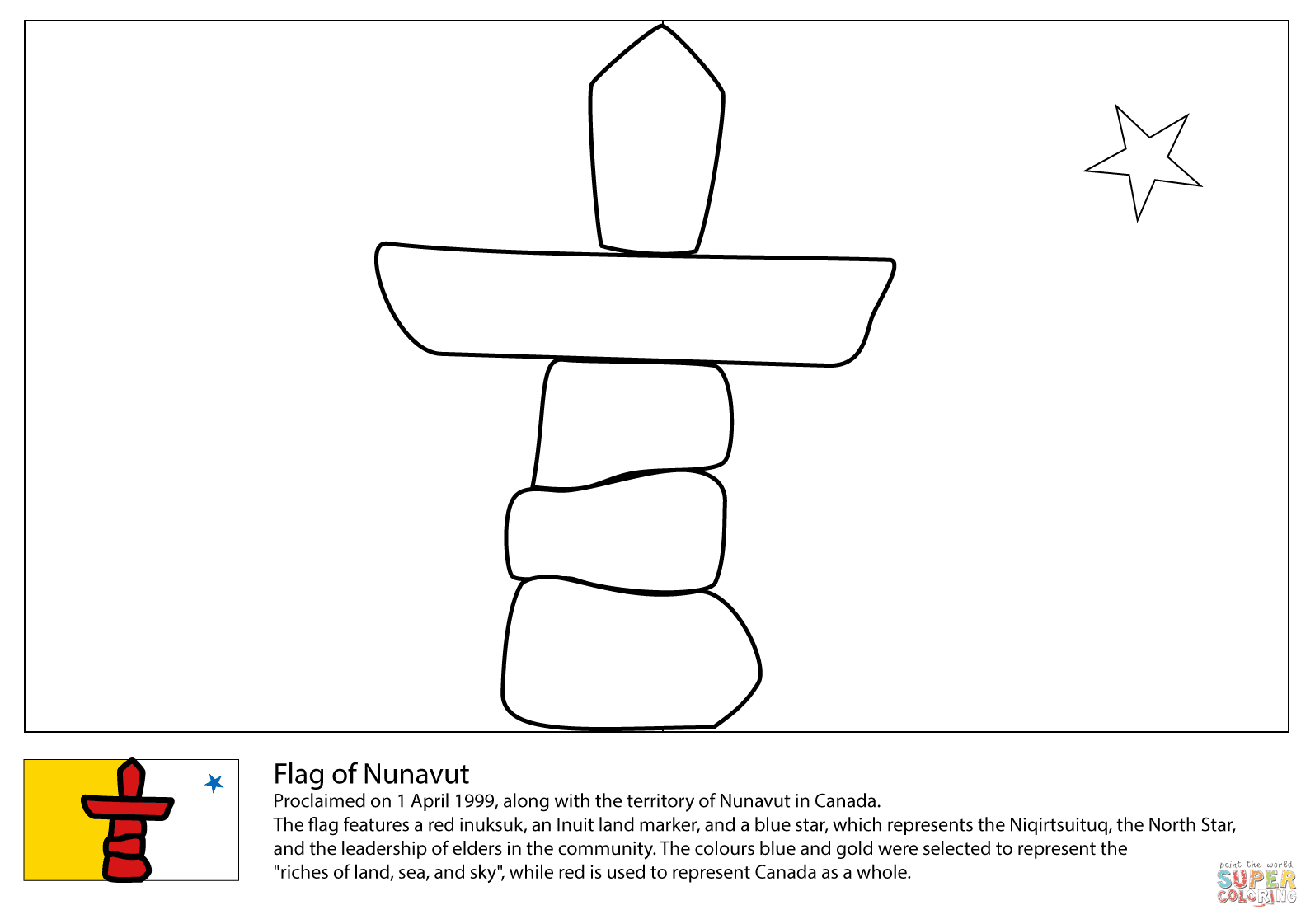 Nunavut флаг