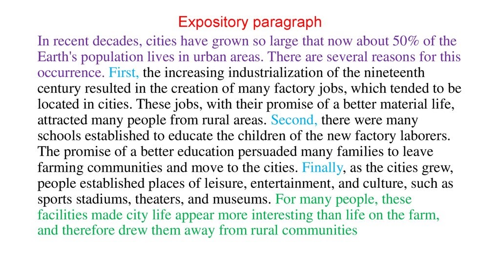 first paragraph of an expository essay