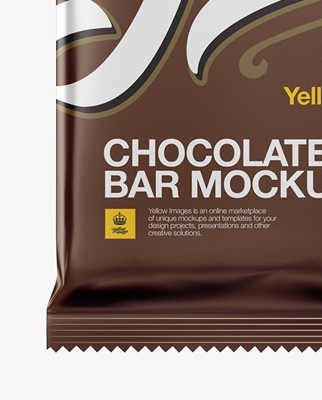 Download Chocolate Bar Packaging Mockup Matte Chocolate Bar Mockup In Flow Pack Mockups On Yellow Images Yellowimages Mockups
