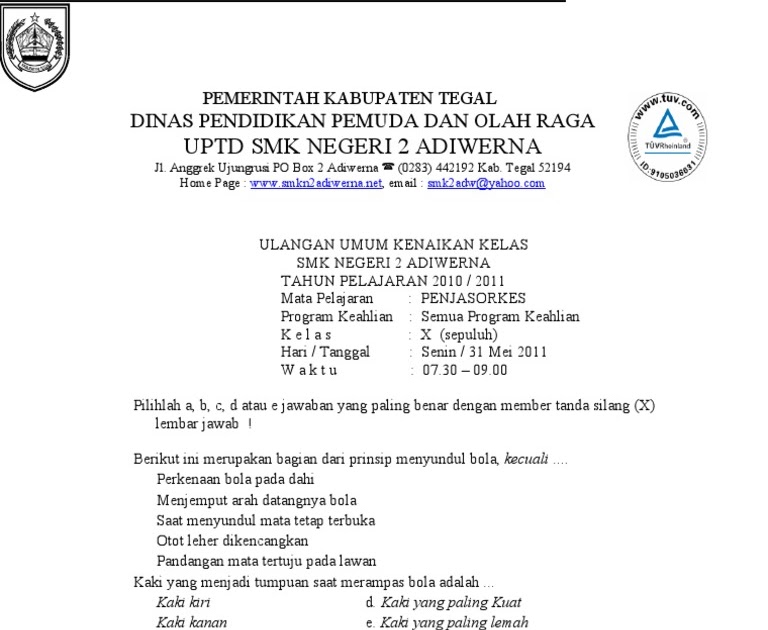 Contoh Soal Ekonomi Kelas X Dan Kunci Jawaban