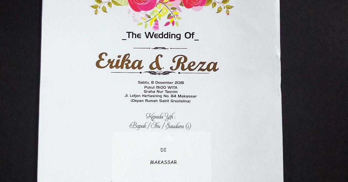 Desain Nama Undangan Pernikahan Kartu Undangan