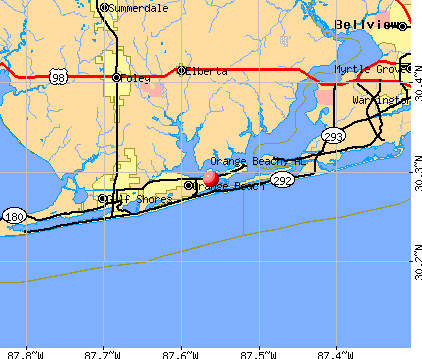 Map Of Alabama Beaches