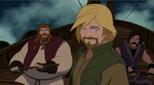 'Look, we've been changed into a cartoon! That crazy Timer, he'll do anything for a hunk of cheese!'