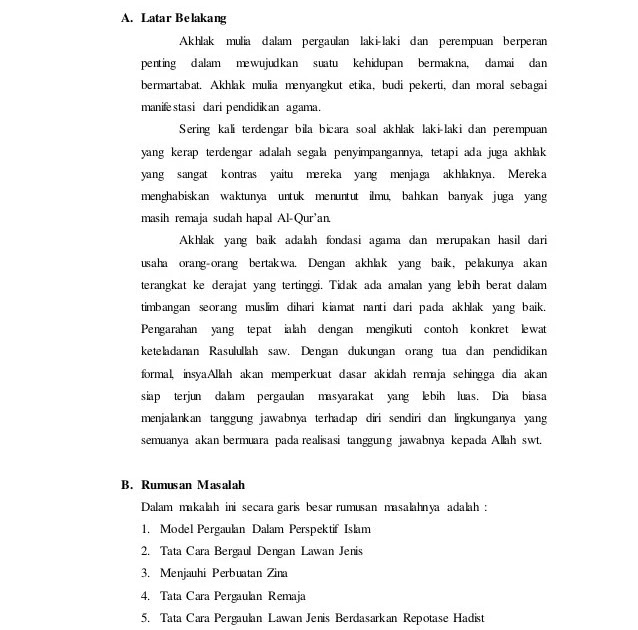 Contoh Makalah Pergaulan Bebas Pdf