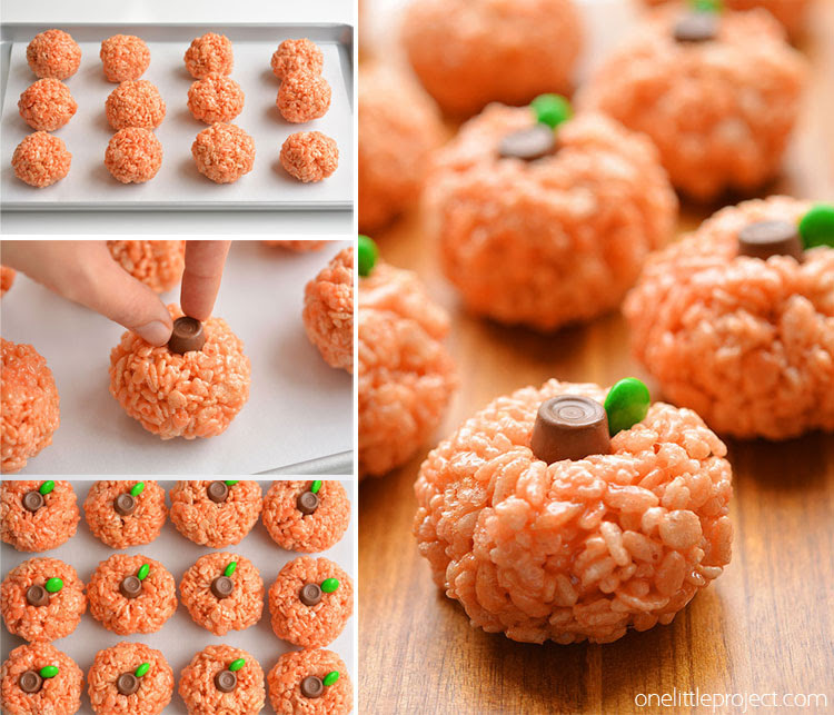 Rice Krispie Treat Pumpkins | An Easy Halloween Treat Idea
