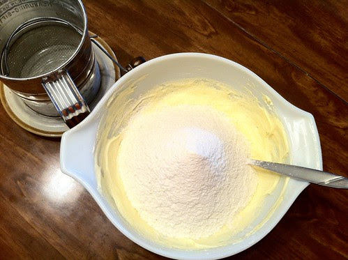 Flour Sifted into Batter