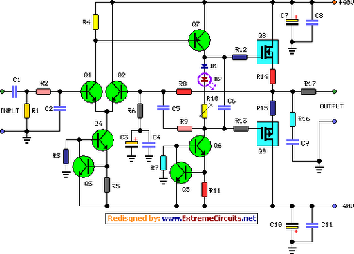 Mosfet Power Amplifier Circuit Diagram - Home Wiring Diagram