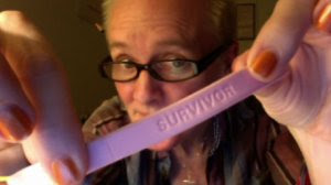 pink SURVIVOR bracelet