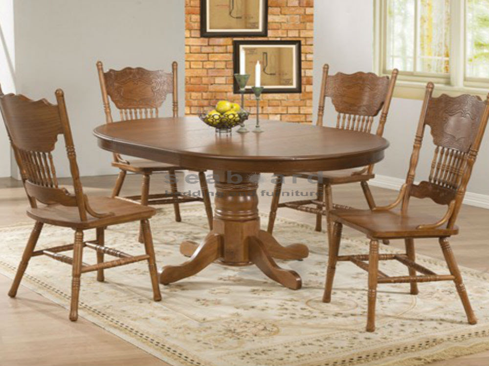 Oak Round Dining Table Set for 4 Oak Round Dining Table Set for 4
