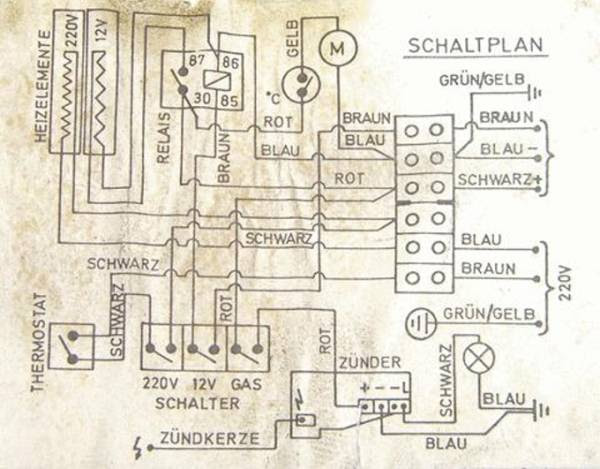 Schaltplan Kühlschrank Thermostat
