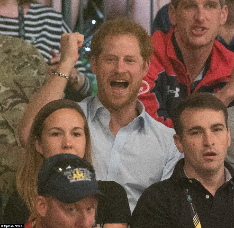 Prince Harry, Harry, who founded the games for wounded, injured and sick veterans, now in its second running after the London Invictus Games in 2014, cheered on the players