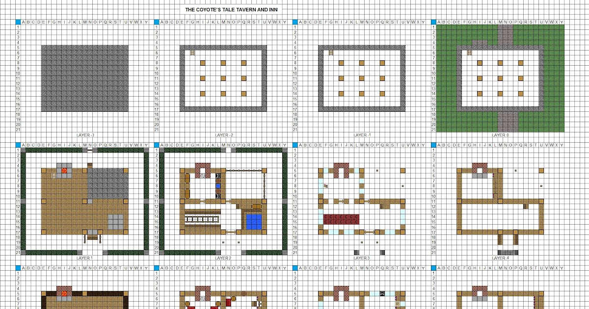 Minecraft Modern House Blueprints Layer By Layer Toko Pedj