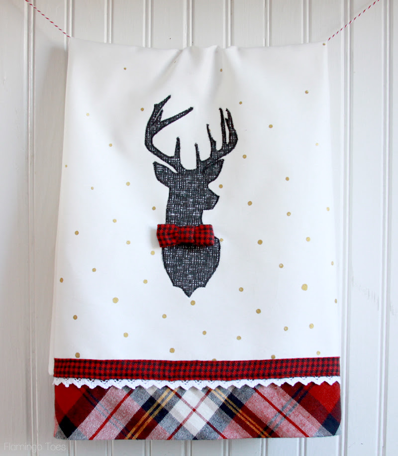 Polkadot and Plaid Dish Towel
