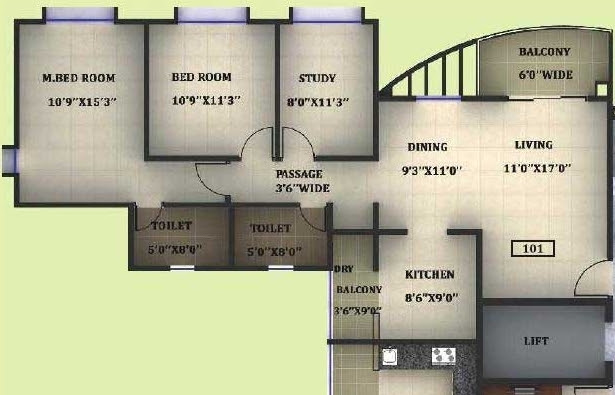 2.5 BHK Flat 1003 Carpet for Rs. 51,95,082 - 54,70,405 Non Garden & Rs. 52,63,913 - 55,39,236 Garden Facing in A3 Building - Splendour - Megapolis Smart Homes 3: 2 BHK, 2.5 BHK & 3 BHK Flats at Hinjewadi Phase 3, Pune 411 057