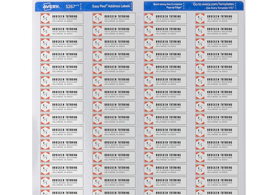 30 Avery Label 5167 Template Word Labels Database 2020