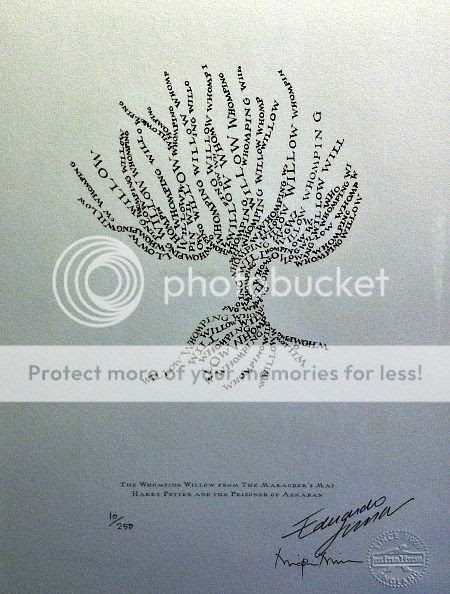 A print of the Whomping Willow from The Marauder's Map - The House of MinaLima