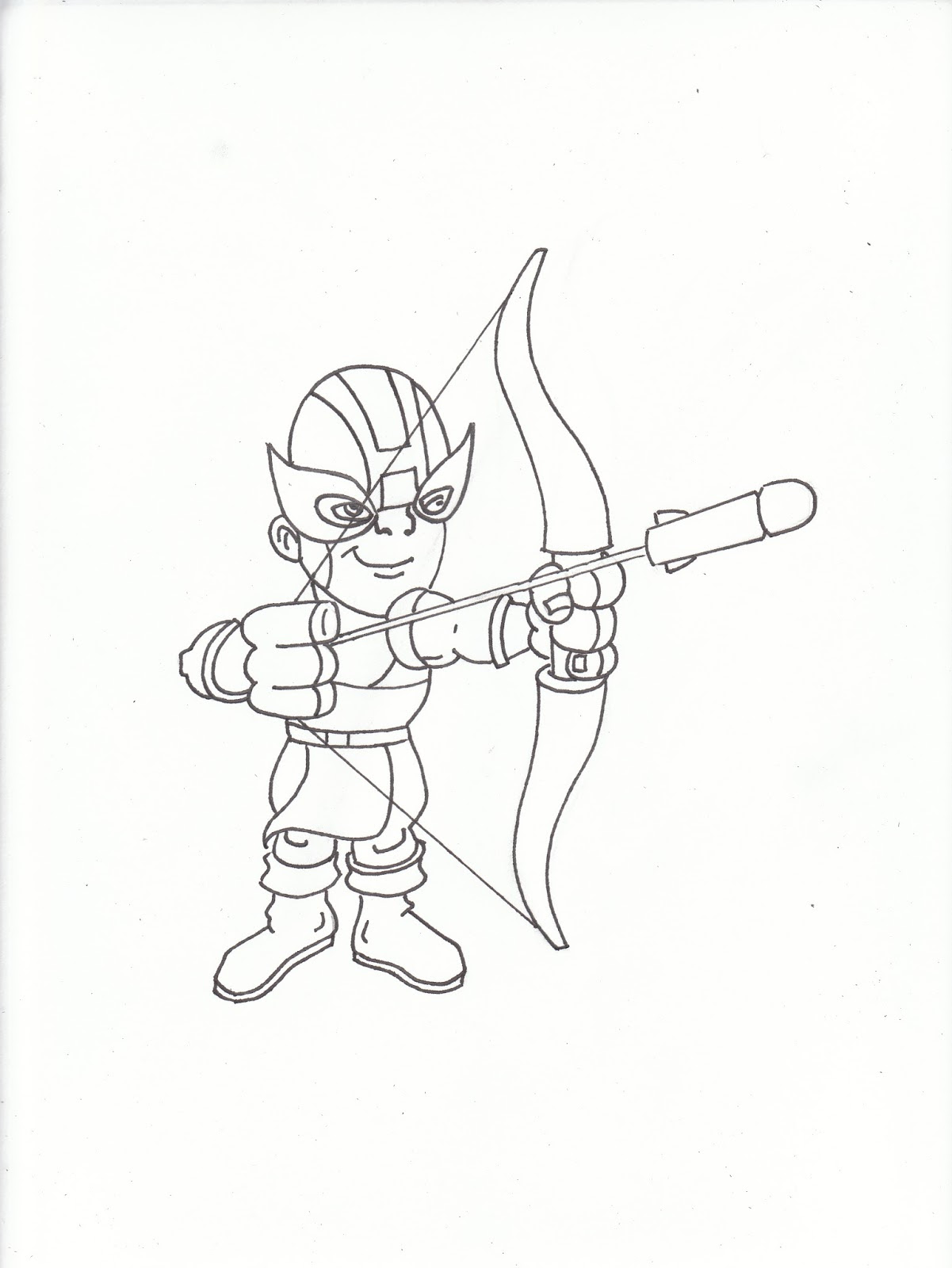 Hawkeye Coloring Pages For Kids - coloring pages