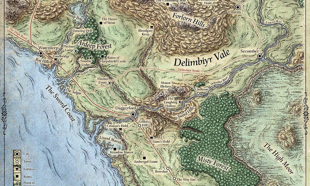 Forgotten realms карта