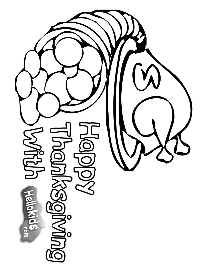 Thanks giving printable coloring pages