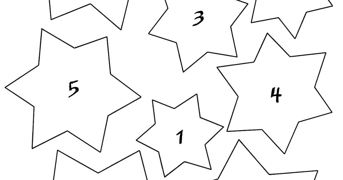 Christmas Tree Star Template | Card Template
