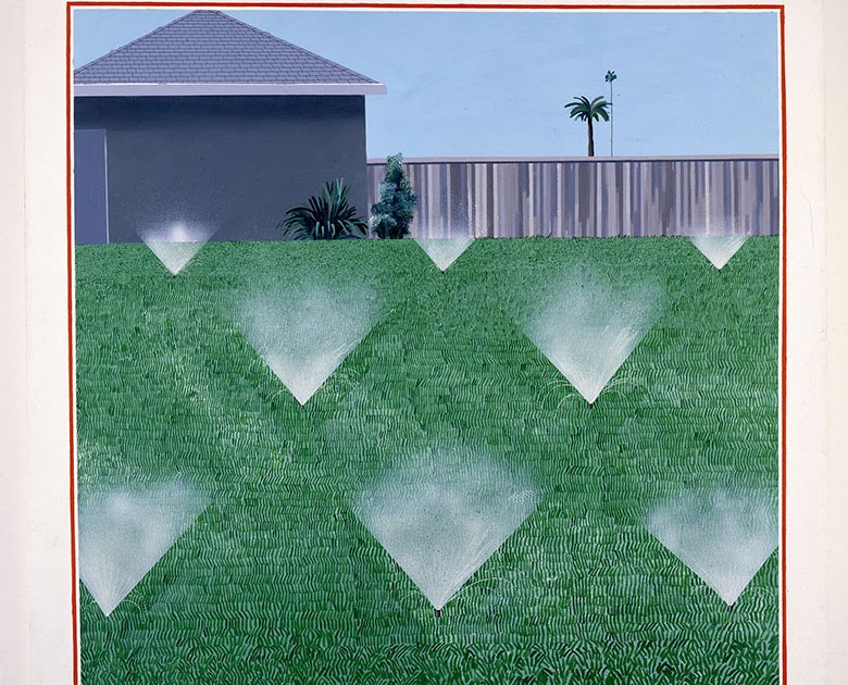 500 Random Artworks: 446. A Lawn Being Sprinkled - David Hockney - 1967 -  LA Louver