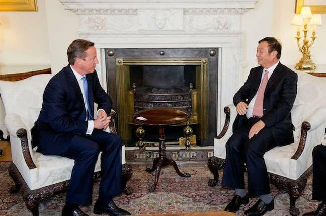 David Cameron, Prime Minister, meets Ren Zhengfei, founder and CEO of Huawei Technologies, in Downing Street, 11th September, 2012. 