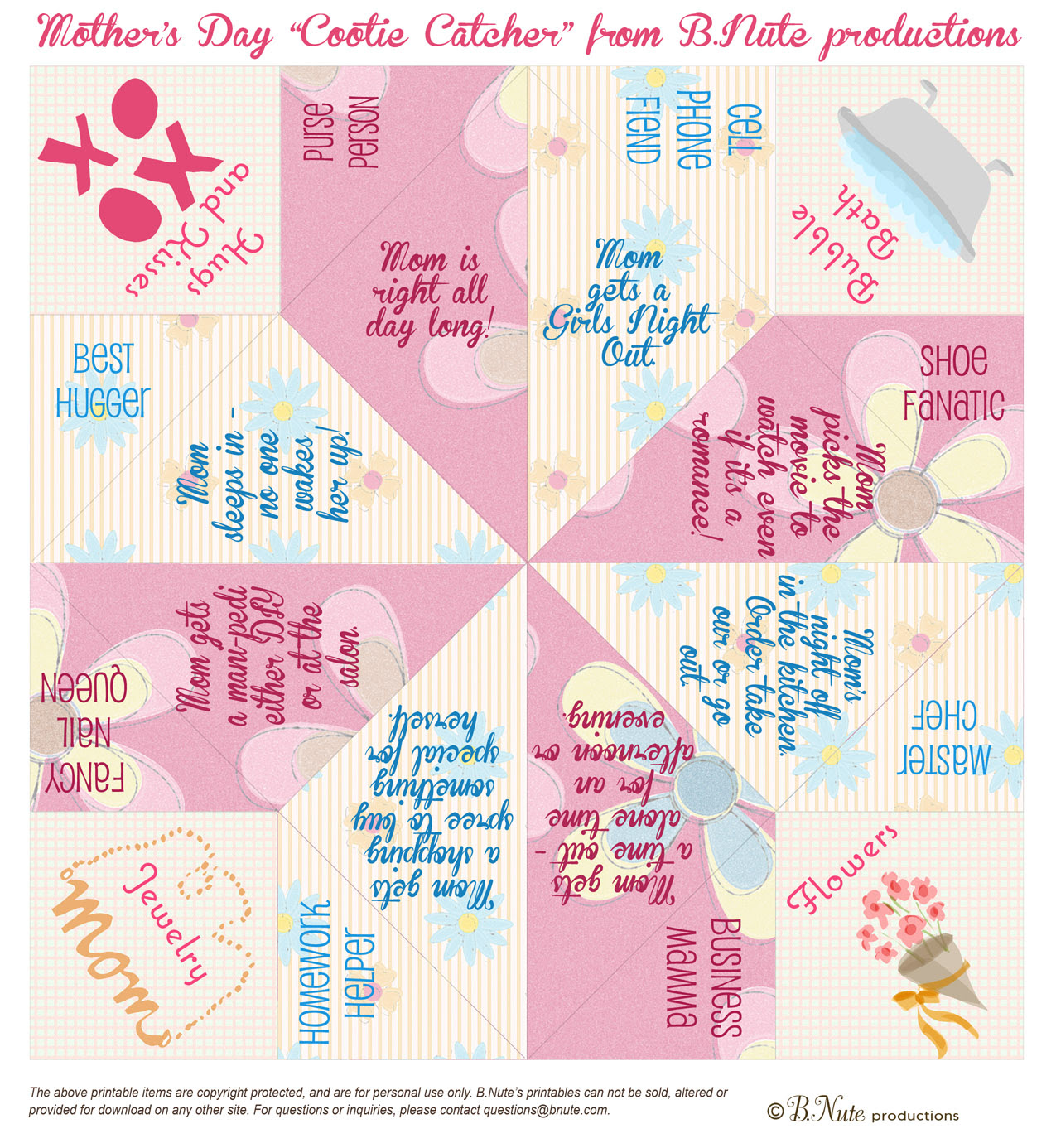 bnute productions: Free Printable Mother's Day "Cootie ...