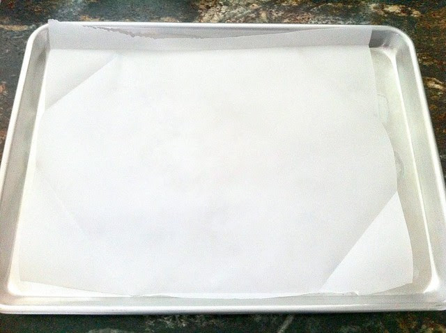 Baking Sheet Lined with Parchment Paper
