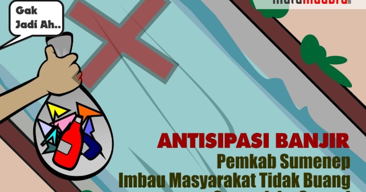  Gambar  Membuang Sampah  Ke Sungai Kartun Pendidikan Sivik 