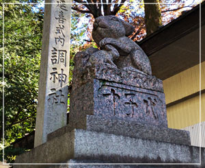 今日は狛犬が兎さんの、浦和「調神社」に来ましたよ。