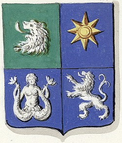 Blason du comte d'Empire Jean Antoine Michel Agar de Mercuez de Mosbourg