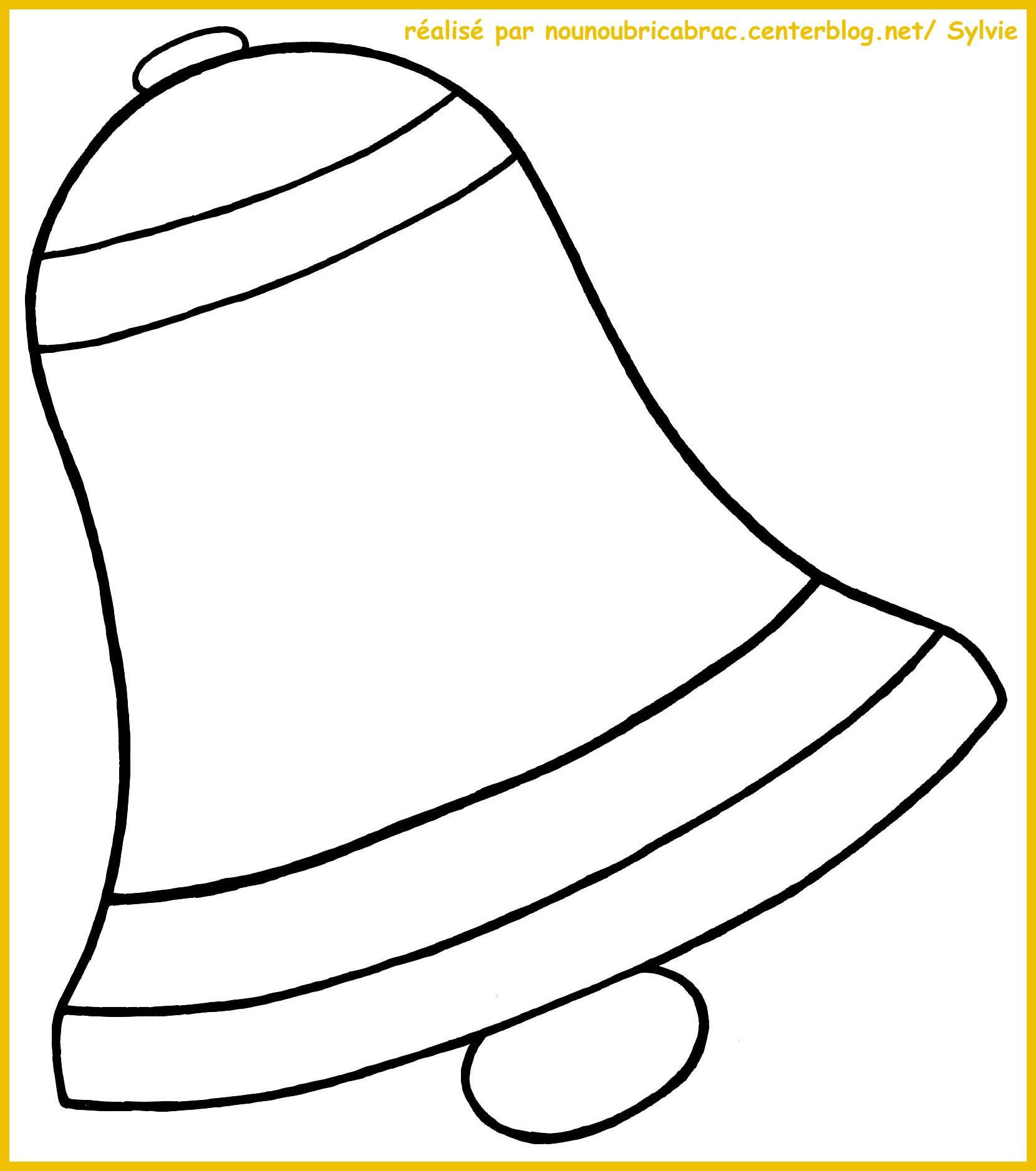 Belle Coloriage De Noel Cloche | Meilleur COLORIAGE Pour Les Enfants