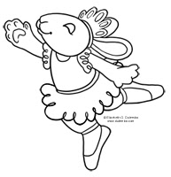 dulemba: Coloring Page Tuesday! - Ballerina Bunny