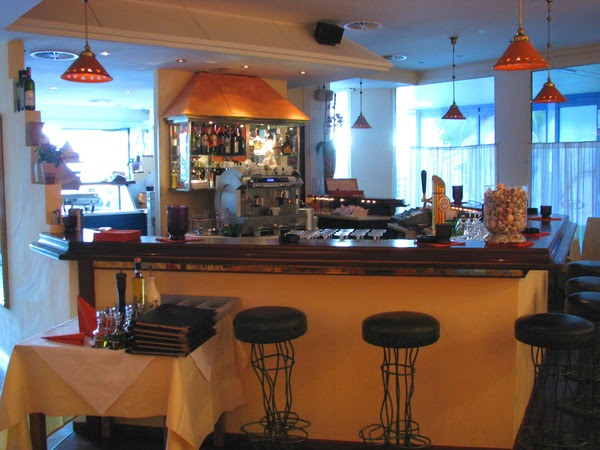 Restaurant interior design in old-style pub