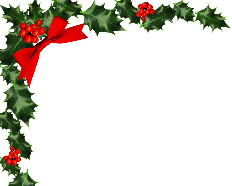Holly With Berries Border RoyaltyFree Stock Image