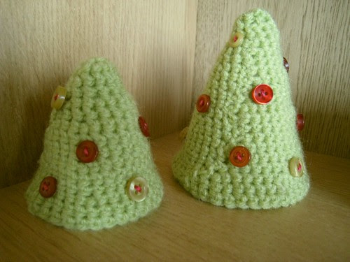 Crochet christmas trees
