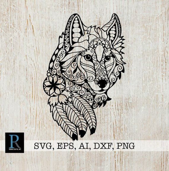 7946+ Multi Layered Wolf Mandala Svg Free For Cricut SVG File