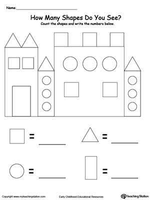 Worksheet The Shapes - teachersopenshouse