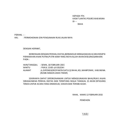 Contoh Surat Izin Polsek